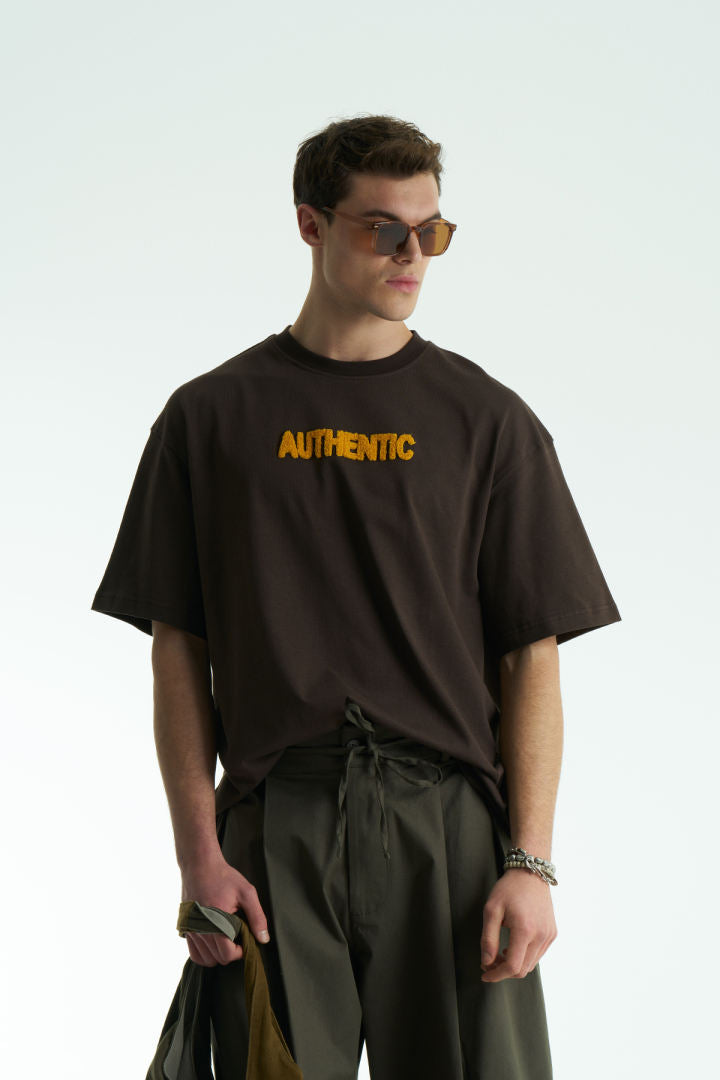 T-SHIRT SW AUTHENTIC BROWN 5079