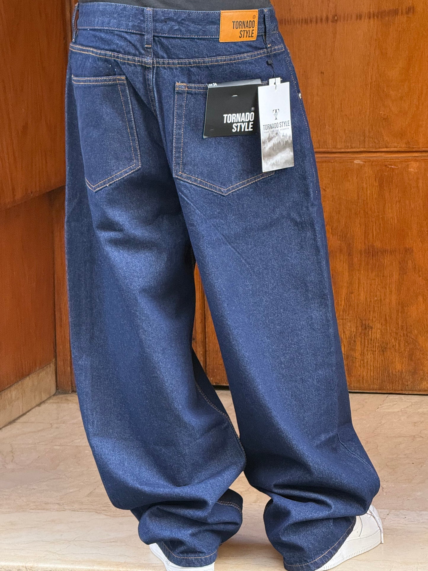 SUPPER BAGGY JEANS TORNADO STYLE (BLEU BRUT)