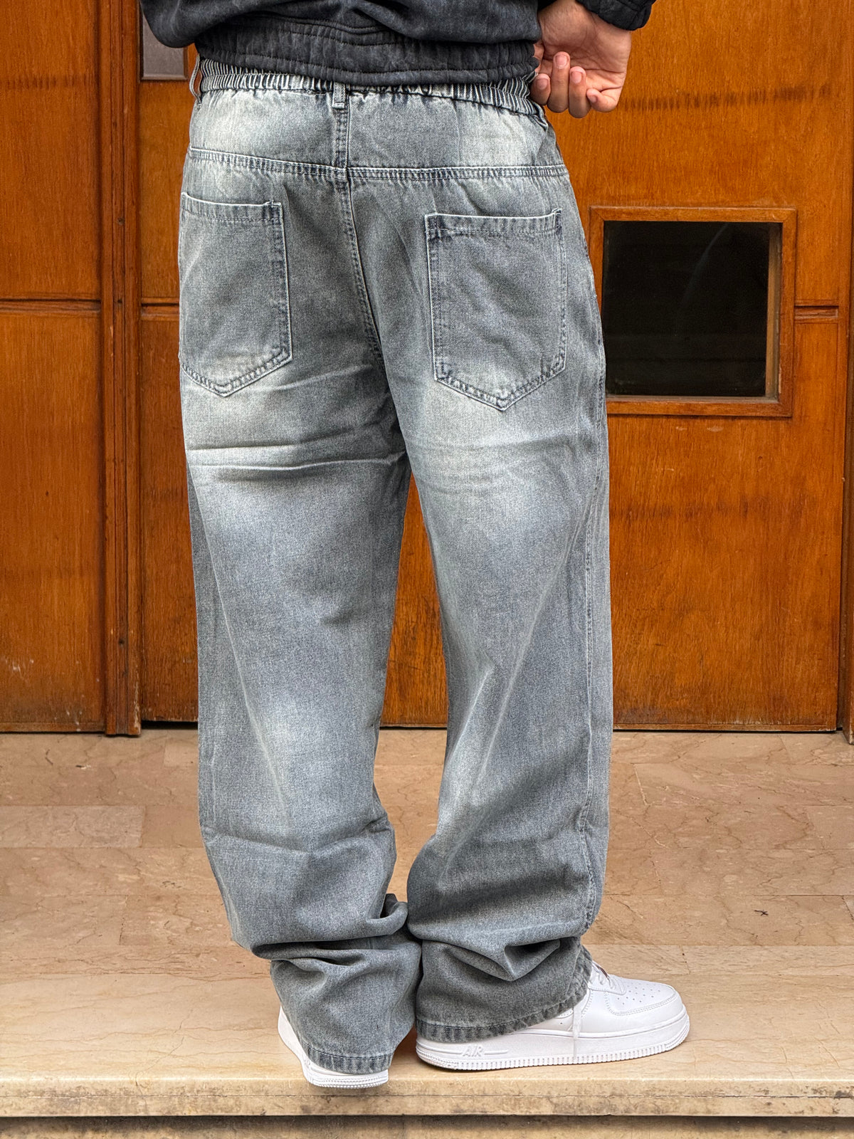 BAGGY JEANS DECHIRE GREY