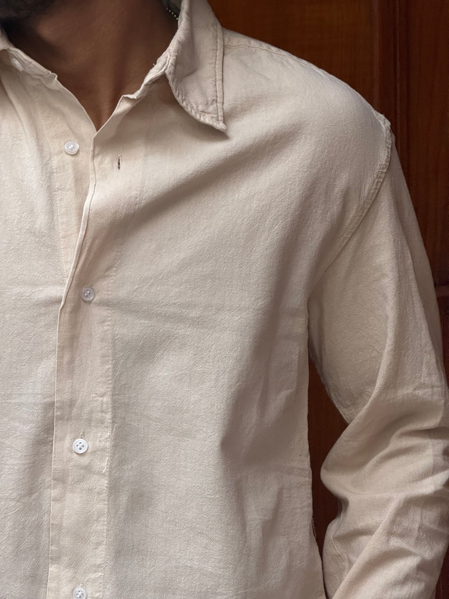 CHEMISE LIN J&J BEIGE Y144