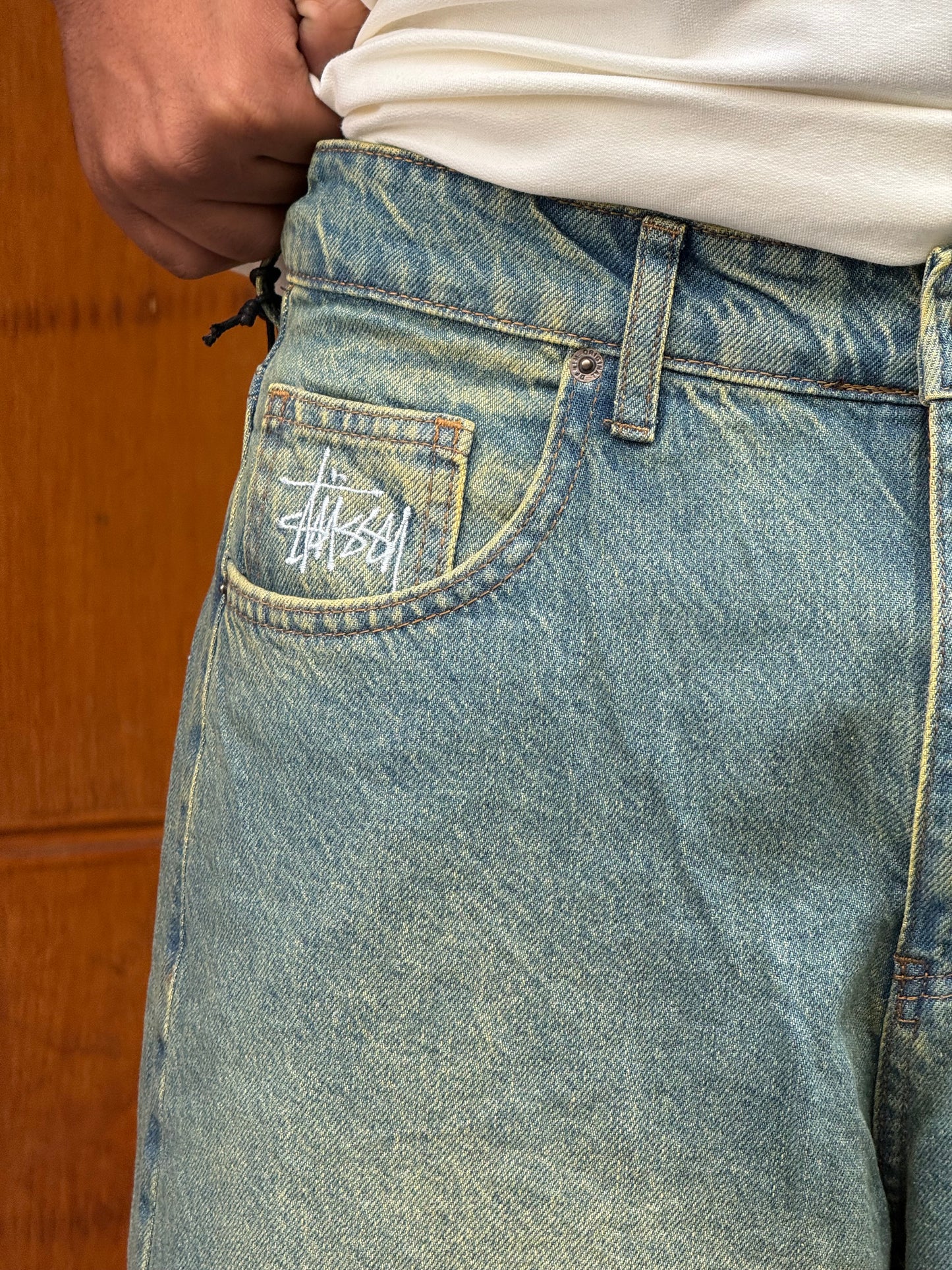 SUPPER BAGGY STUSSY DIRTY GREEN