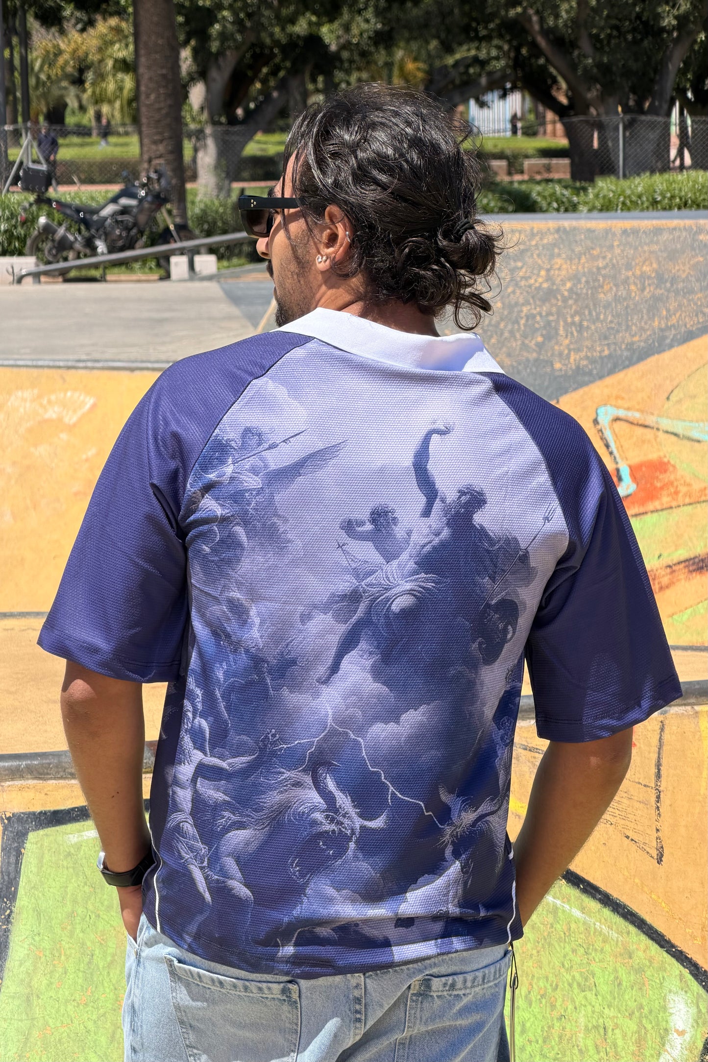 AMERICAN T-SHIRT OFF BLUE 8895