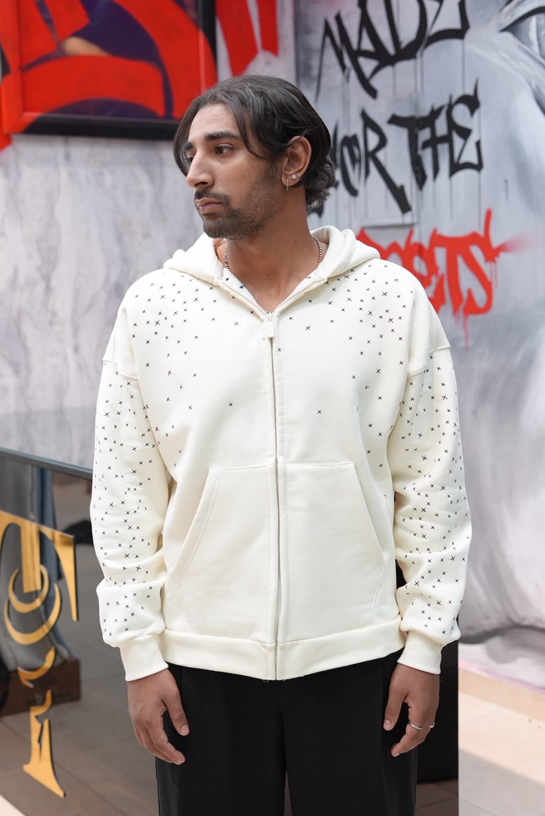 HOODIES STARS WHITE RT 2709