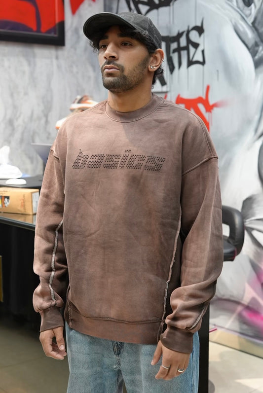 SWEATSHIRT BASIC BROWN E71-98