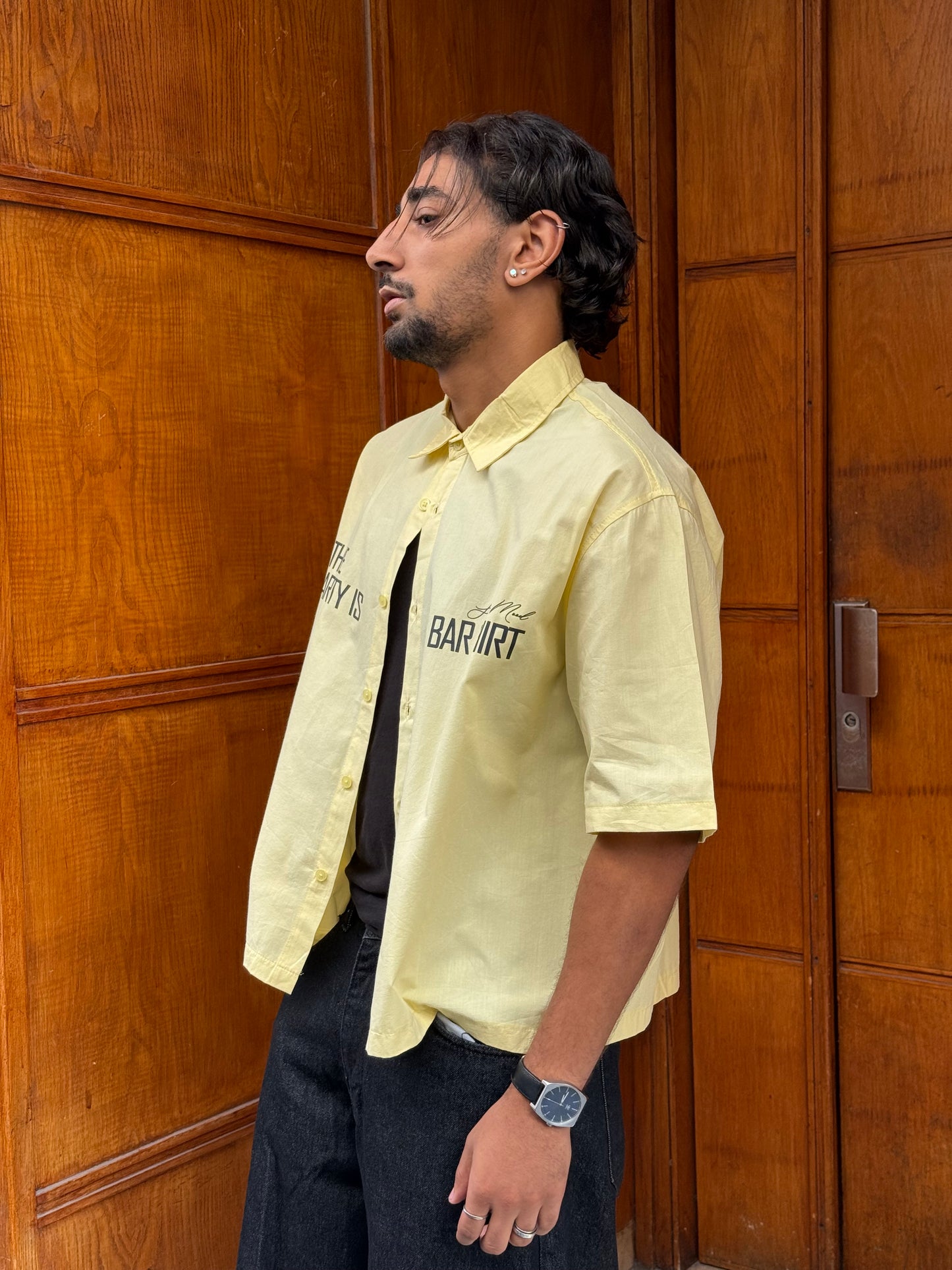 CHEMISE CROP BAR SHIRT BR YELLOW 10-239