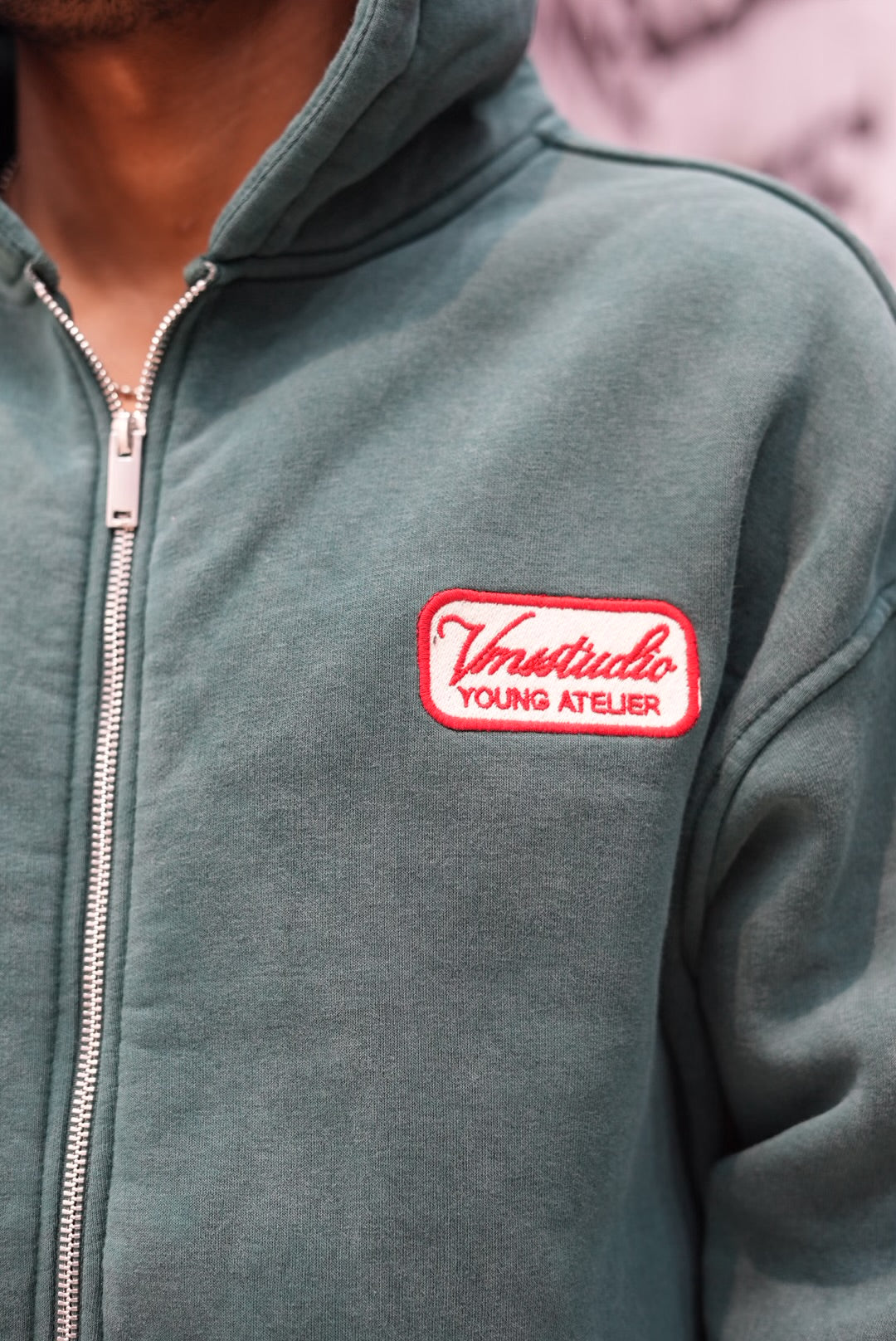 HOODIES ZIP WASHED VERT V70-109