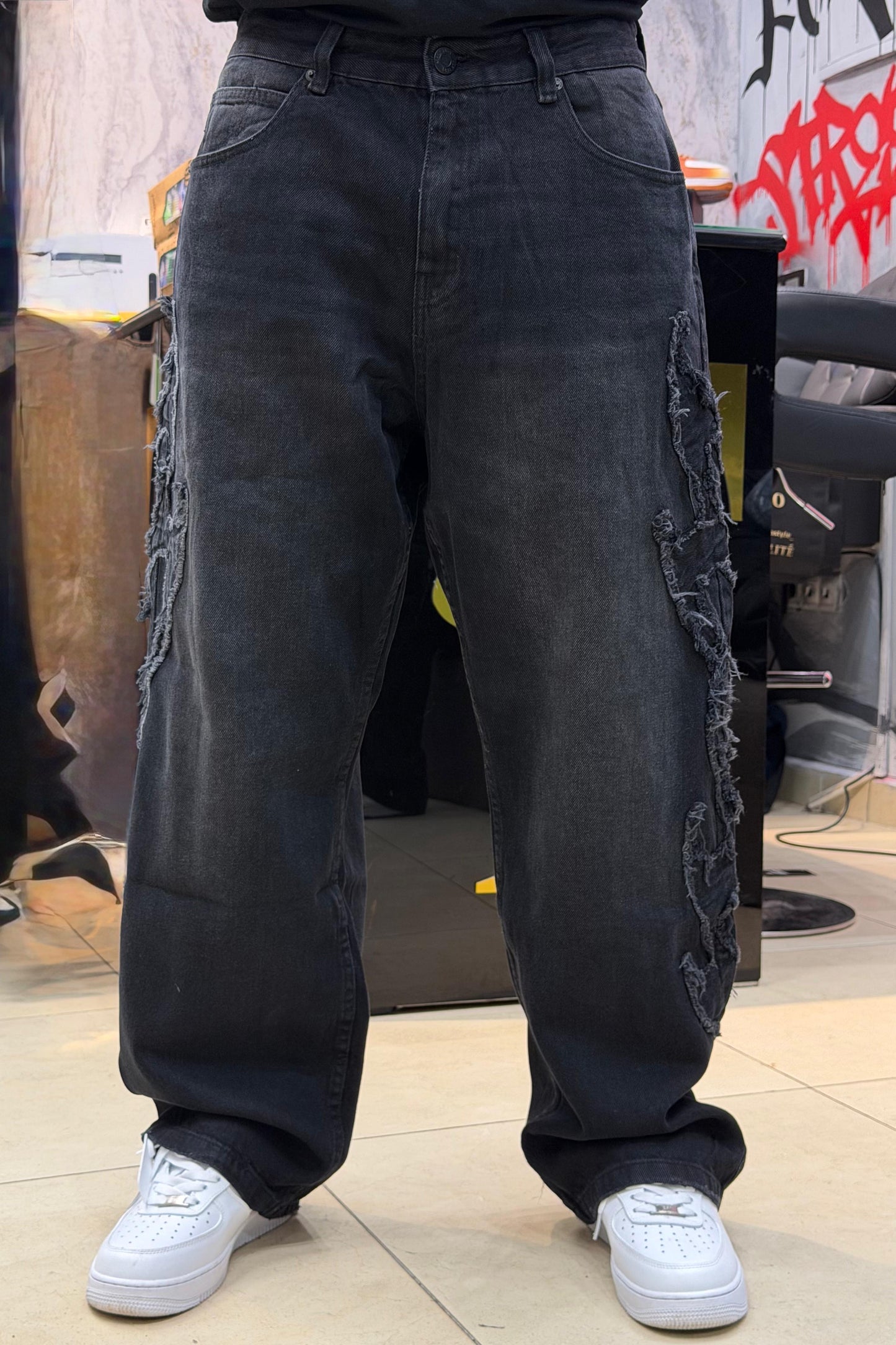 BAGGY JEANS FIRE NOIR