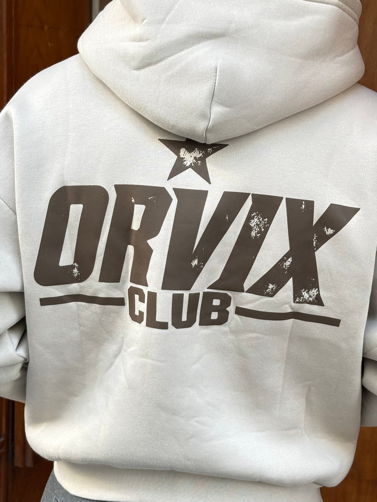 HOODIES CROP ZIP ORVIX CLUB BEIGE OVX