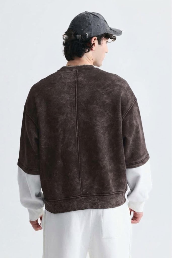 SWEATSHIRT BLESSED BROWN ES E71-199