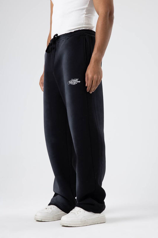 SWEATPANTS WASHED BLACK E80-24
