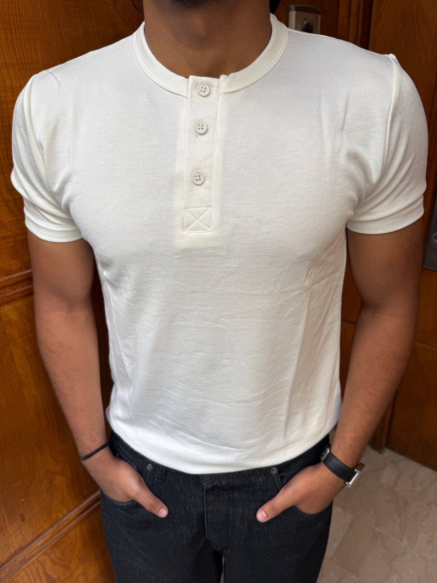 T-SHIRT SLIM FIT WHITE NGR 099