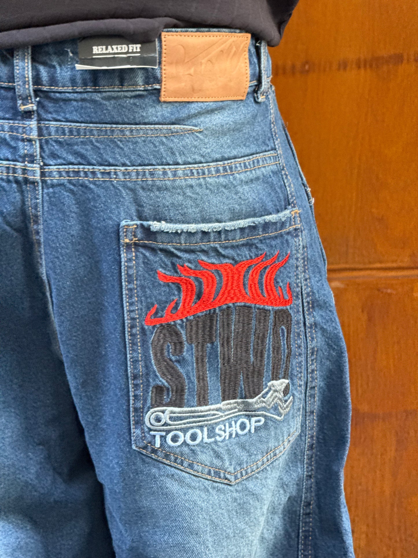 BAGGY JEANS STWD BLEU
