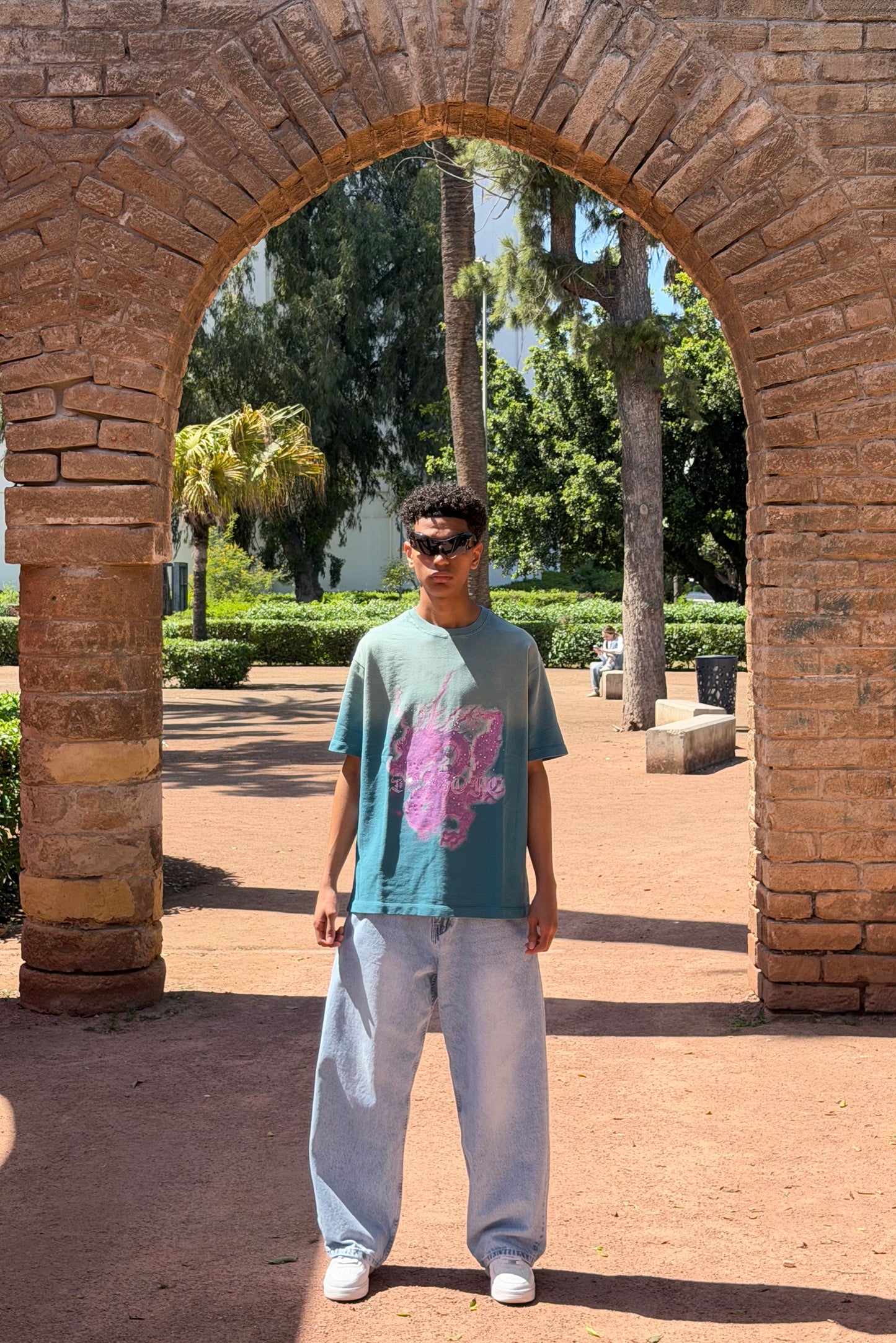 T-SHIRT WASHED DRAGON GREEN