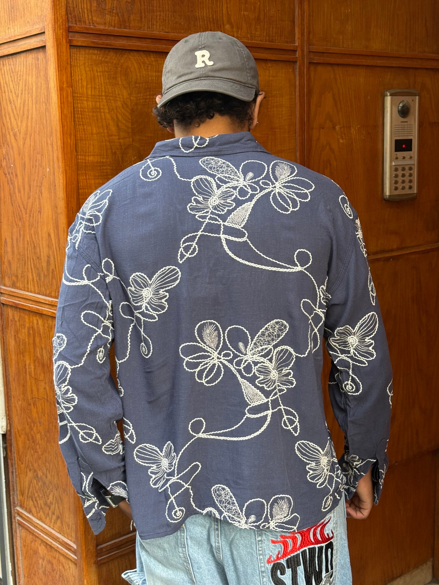 CHEMISE FLAWER NGR BLEU 009