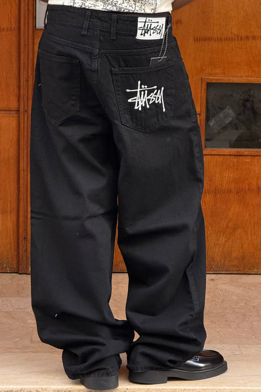 SUPPER BAGGY STUSSY BLACK BLACK