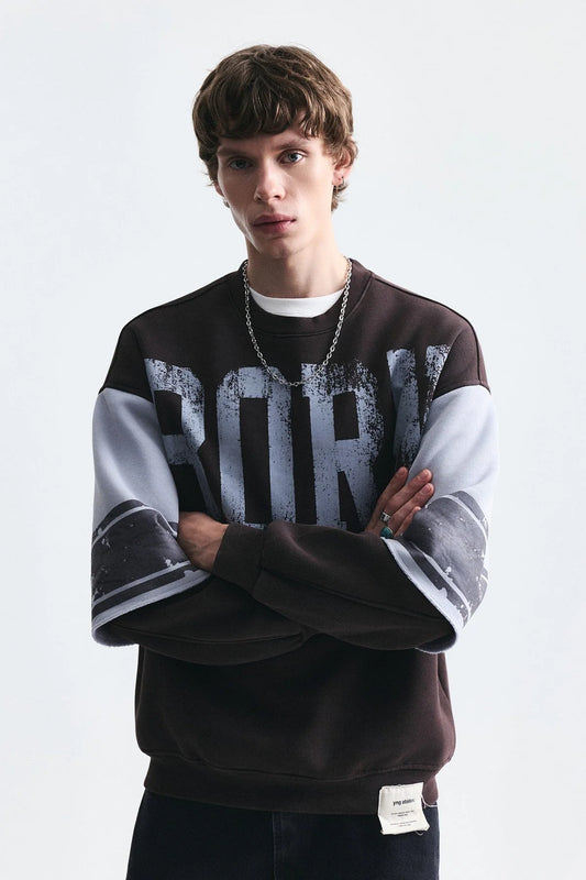 SWEATSHIRT BORN BROWN VM V70-237