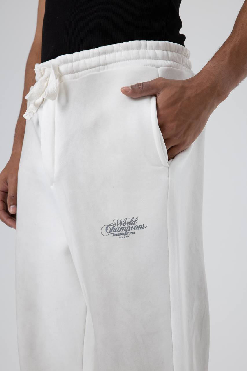 SWEATPANTS WASHED WHITE E80-24