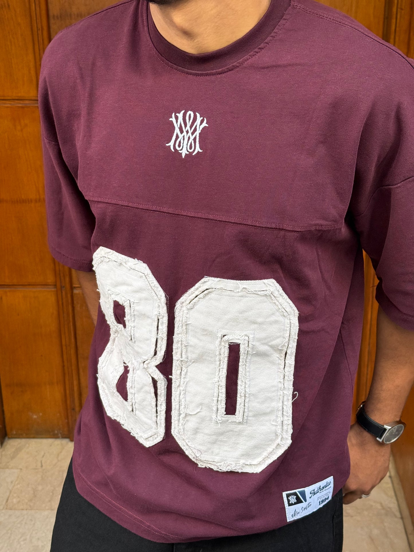 T-SHIRT MS 80 BURGUNDY
