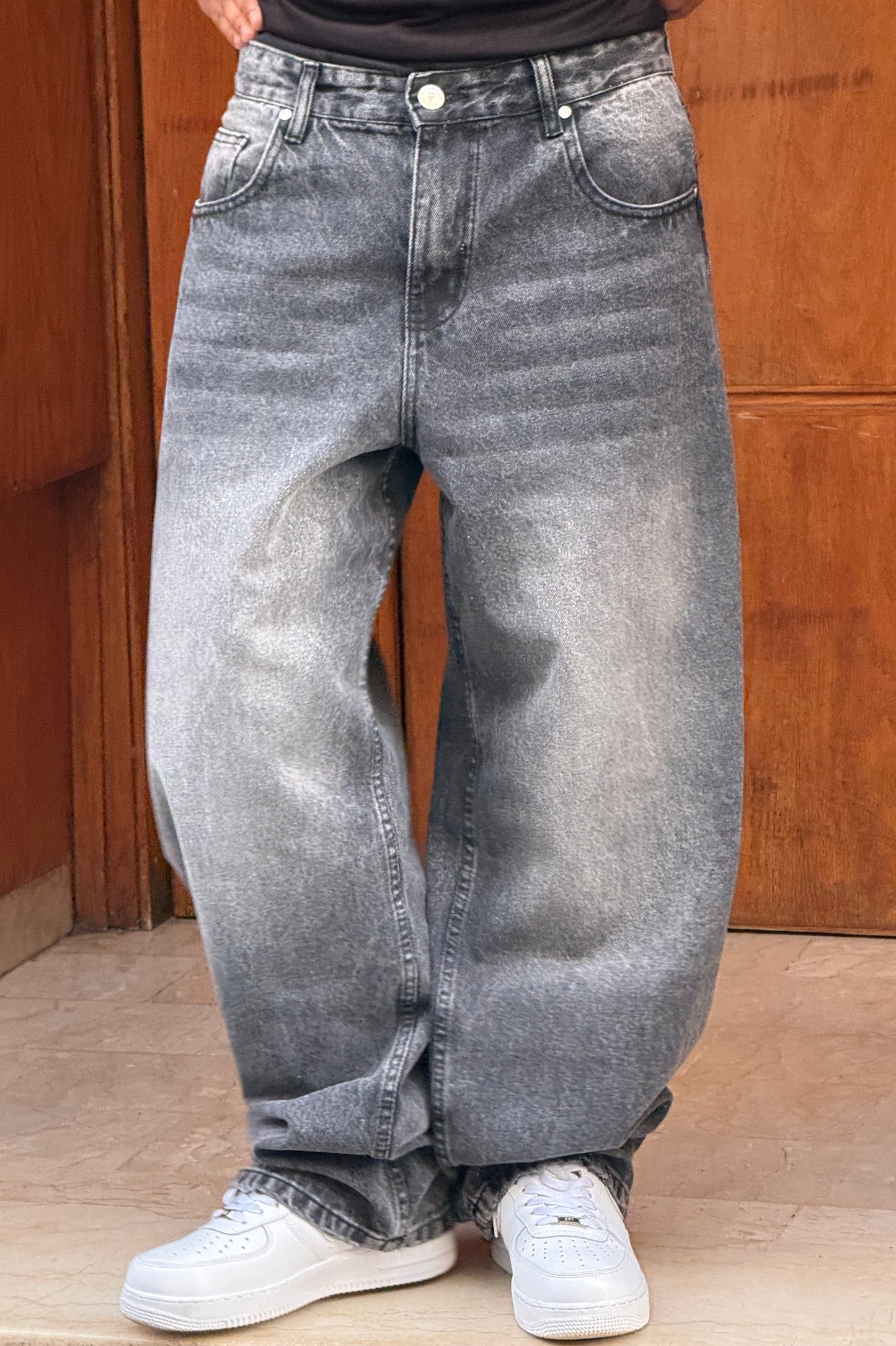 SUPPER BAGGY JEANS TORNADO STYLE (GRIS NOIR)