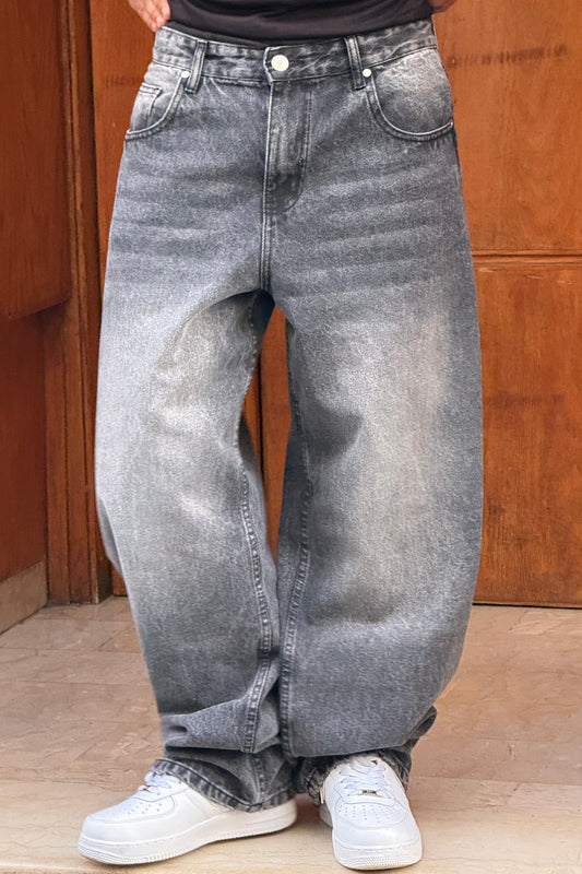 SUPPER BAGGY JEANS TORNADO STYLE (GRIS NOIR)