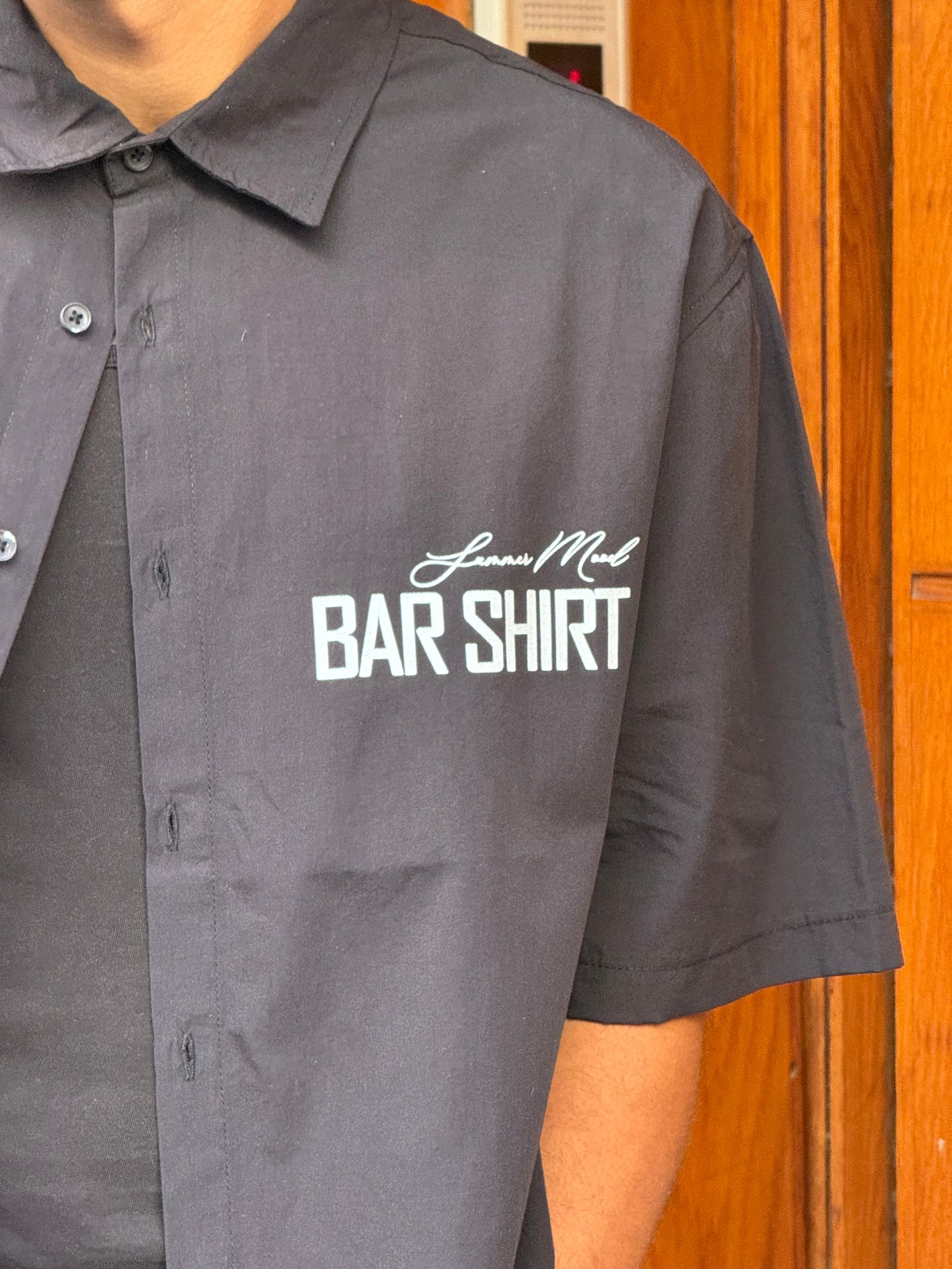 CHEMISE CROP BAR SHIRT BR BLACK 10-239