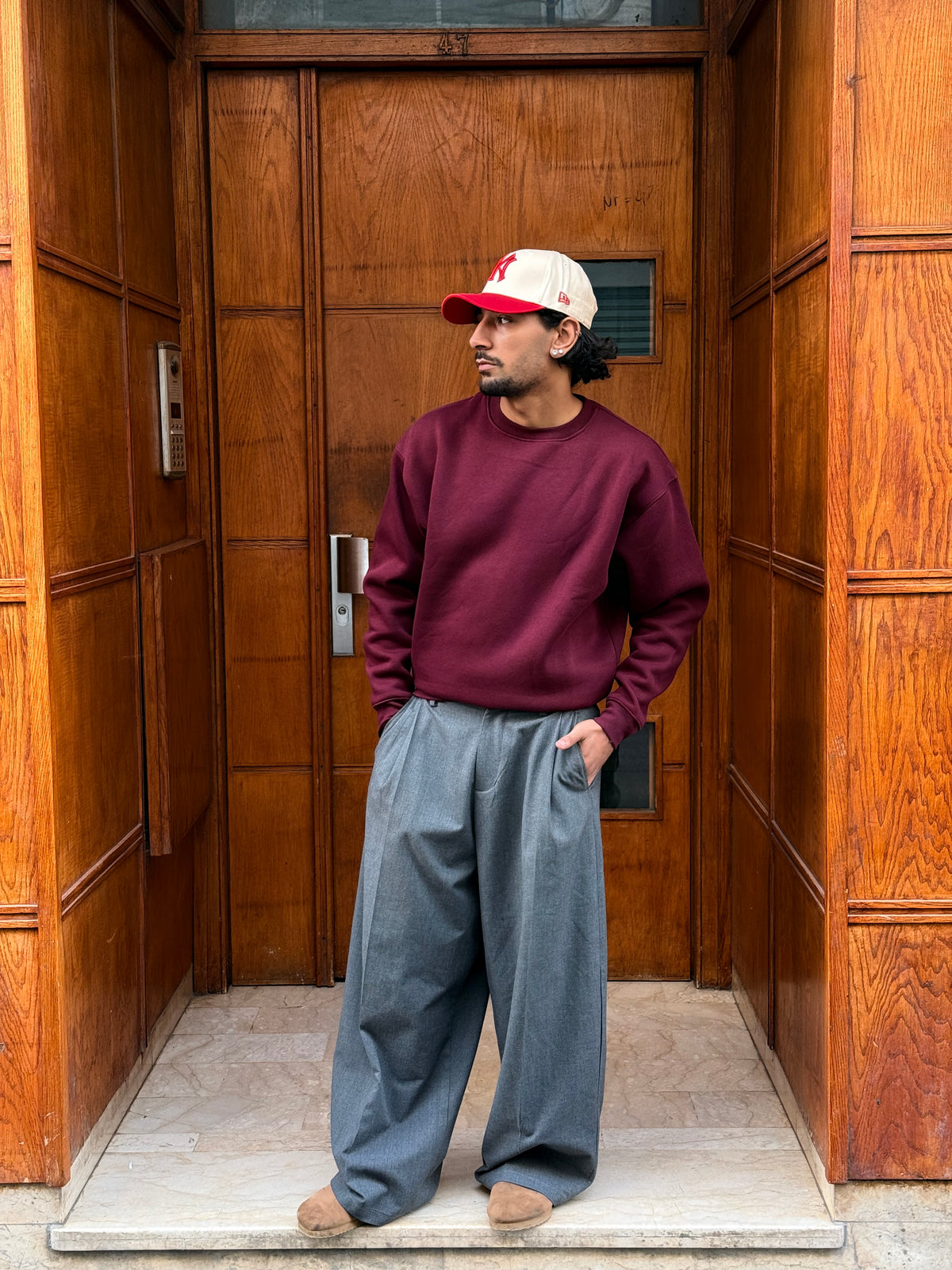 SWEATSHIRT BASIC JL BURGUNDY