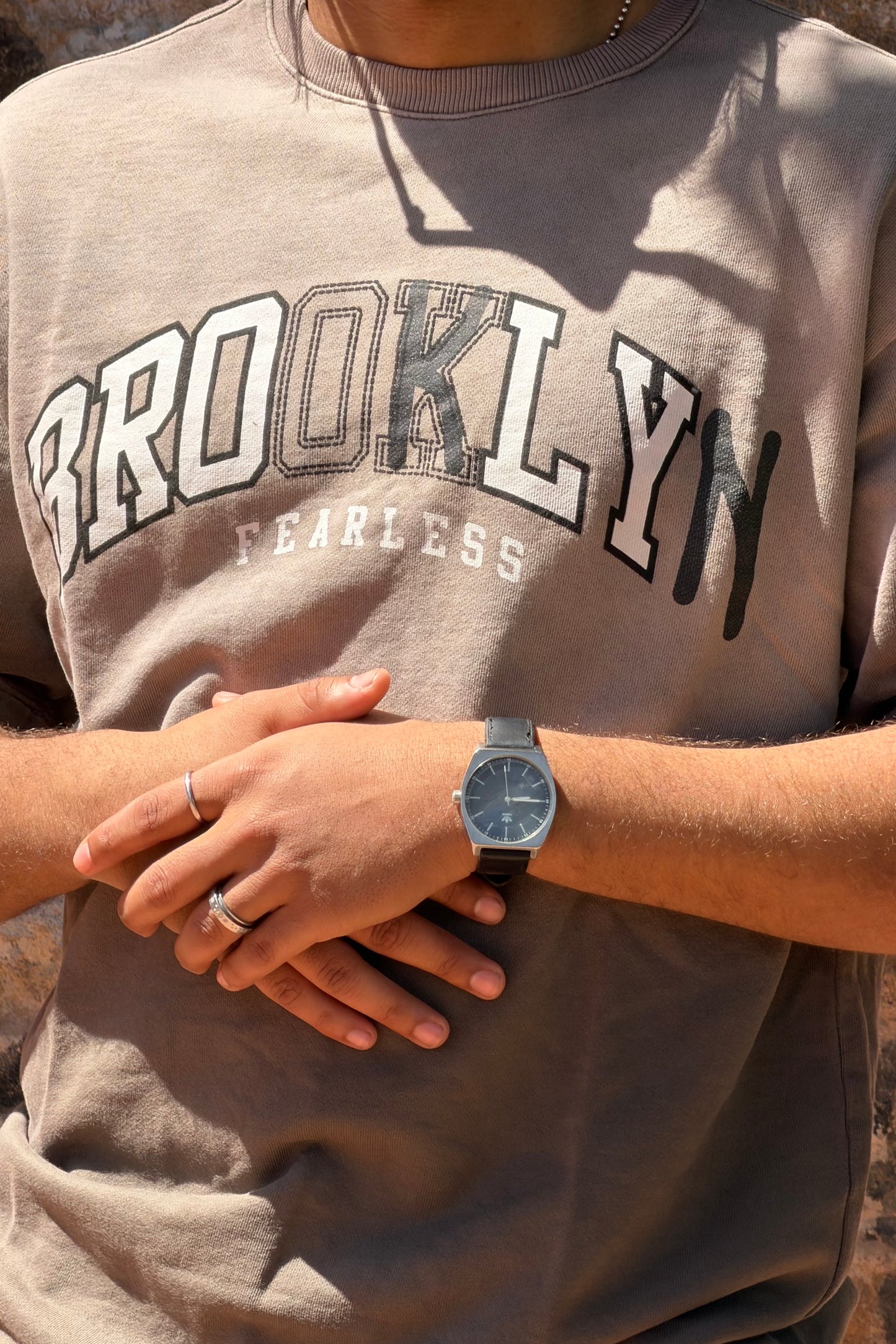 T-SHIRT WASHED BROOKLYN BROWN