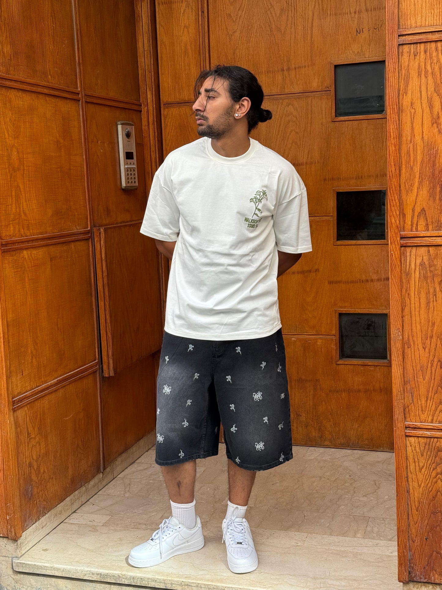 SKATER JORTS BRODERIE BLACK