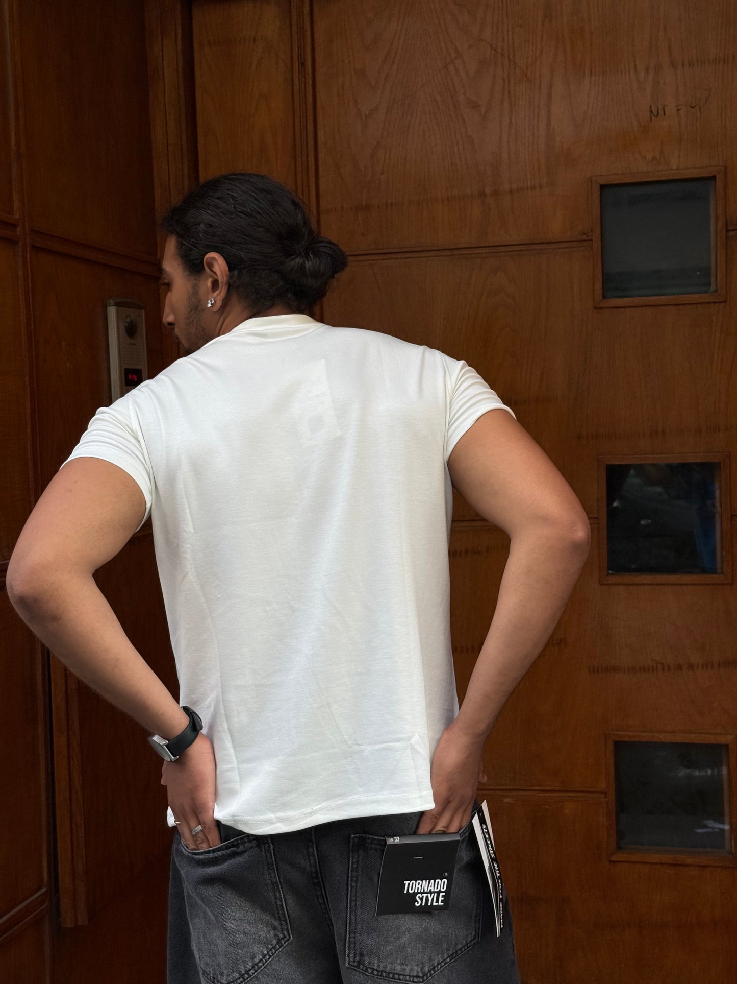 T-SHIRT BASIC SLIM FIT WHITE NGR 999