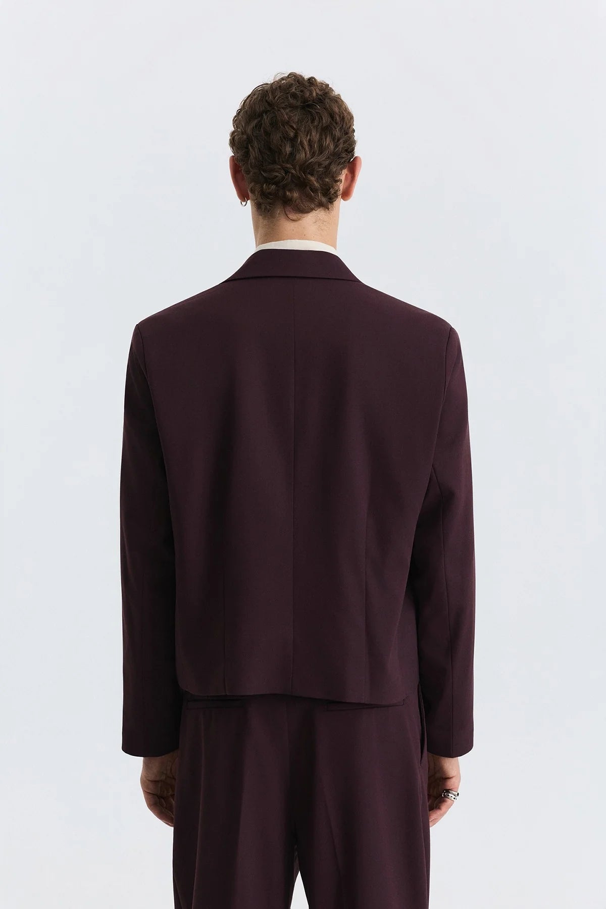 COSTUME CROP BURGUNDY ANT