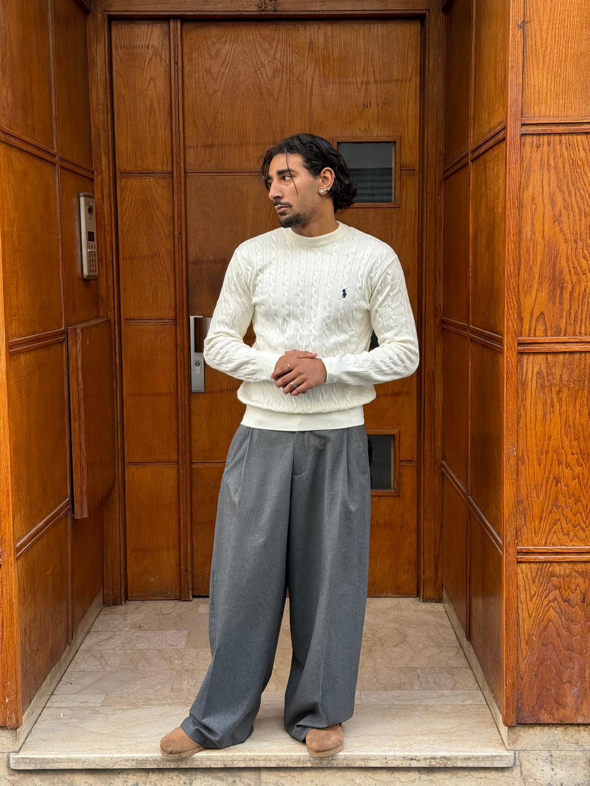 PULL RALPH LAUREN WHITE
