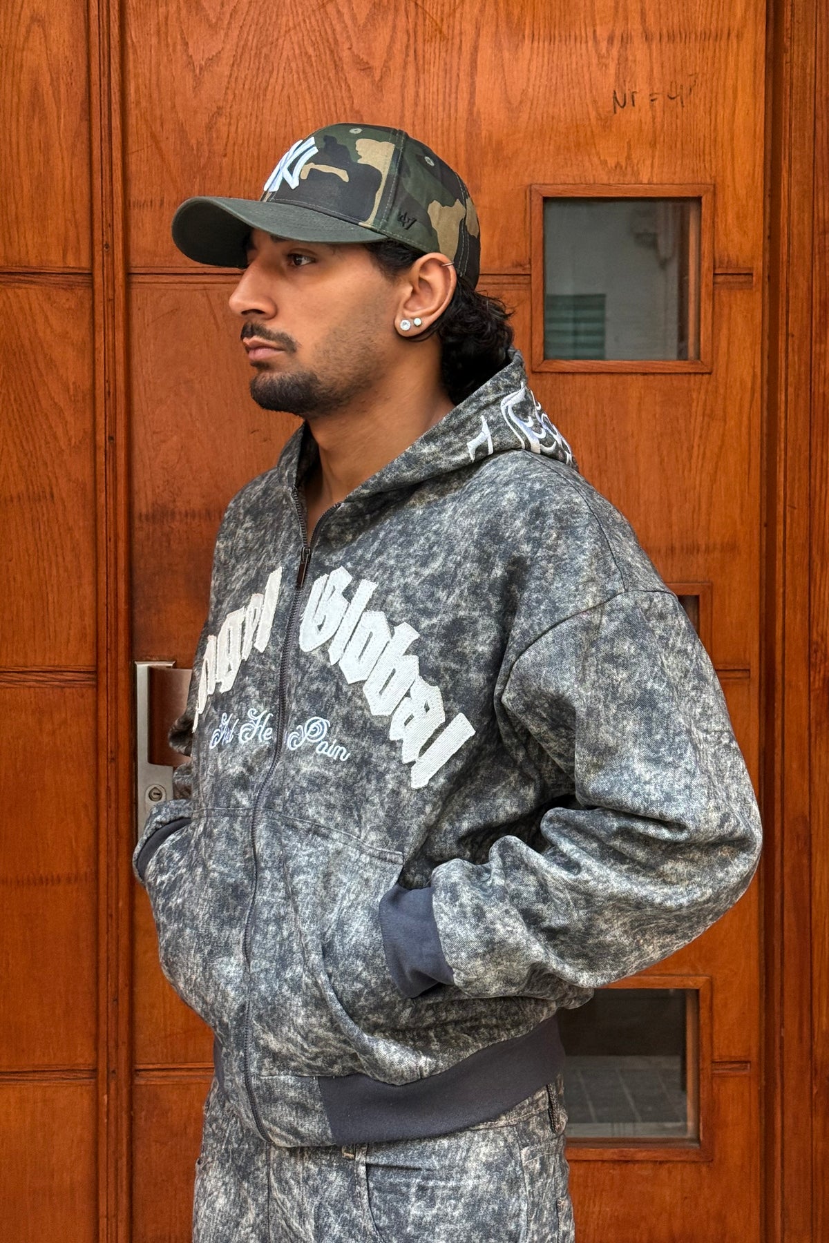 HOODIES JEANS IMPRIME CROP ANGEL