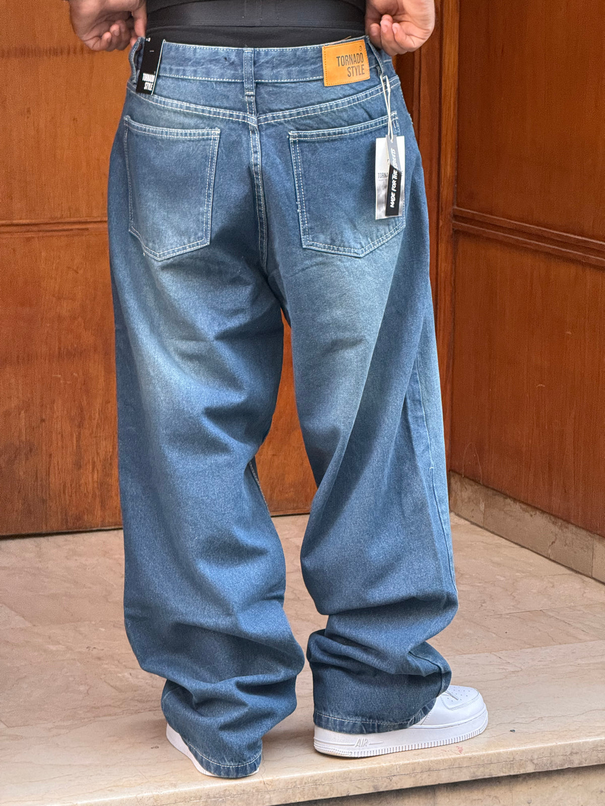 SUPPER BAGGY JEANS TORNADO STYLE (BLEU FONCE)