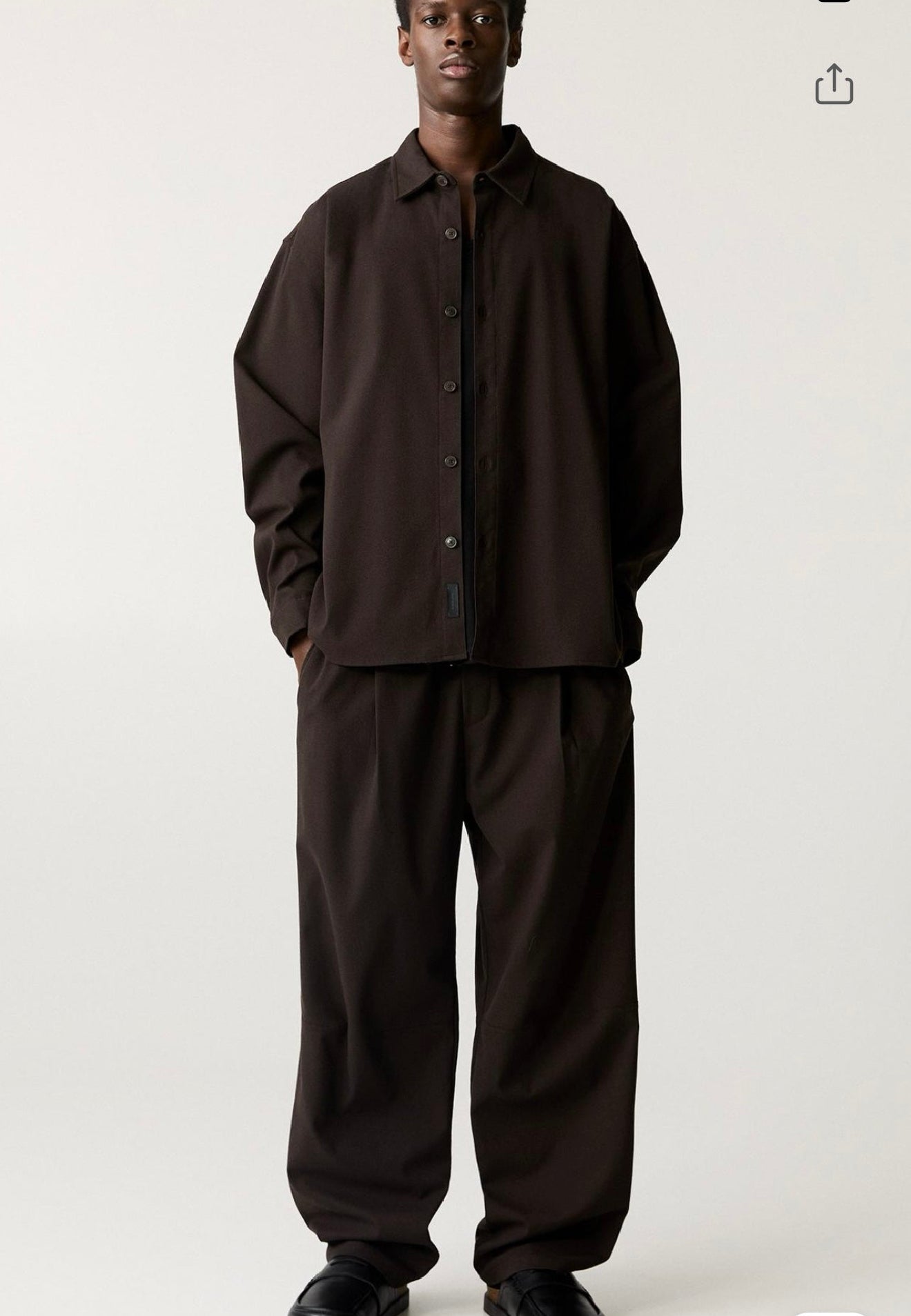 CHEMISE MARRON P&B
