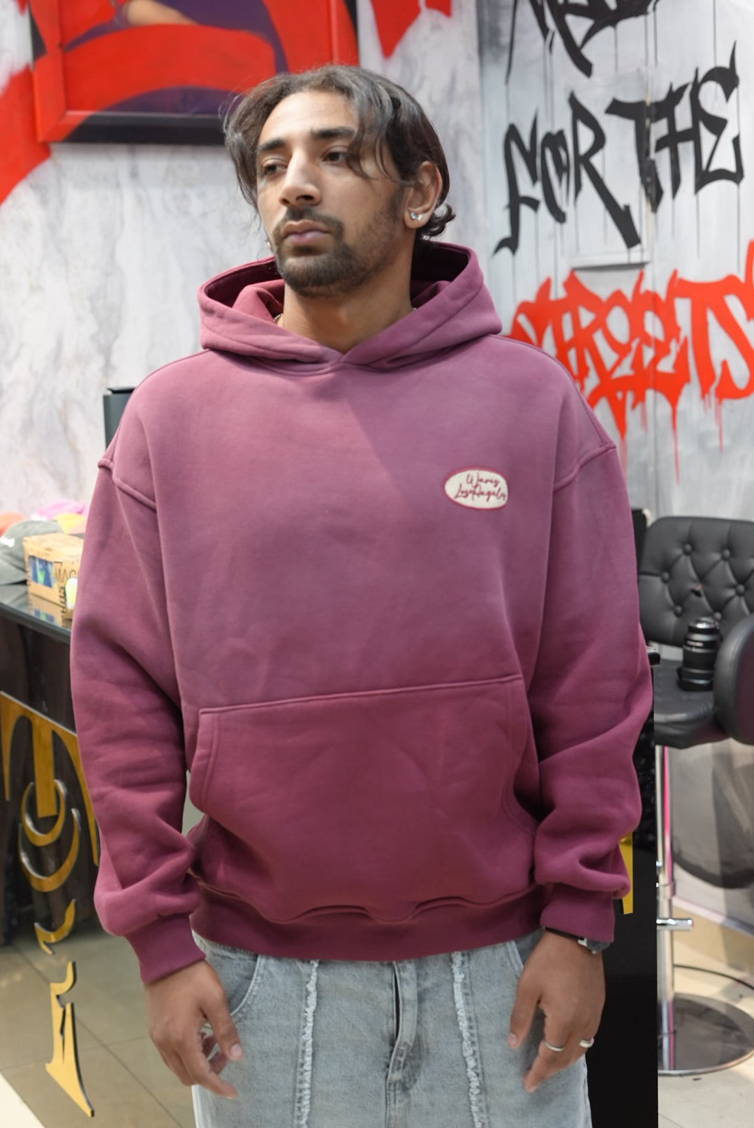 HOODIES LOS ANGELES RED V70-98