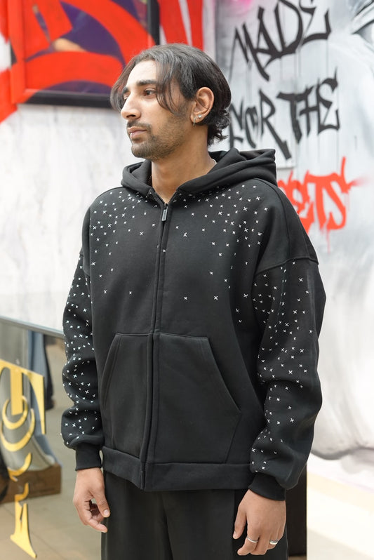 HOODIES STARS BLACK RT 2709