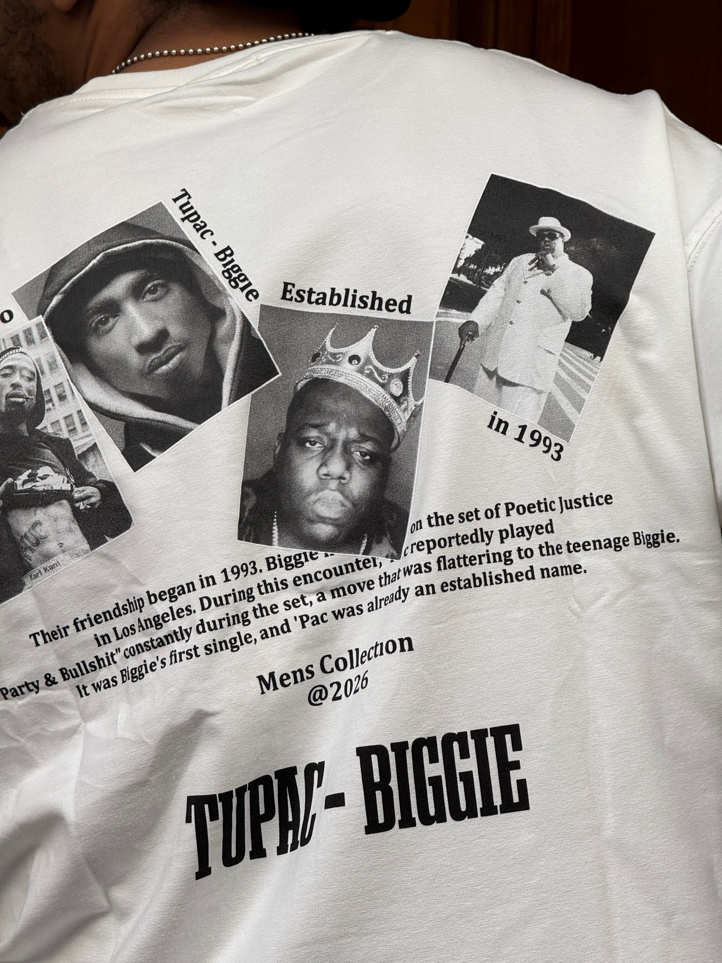 T-SHIRT TUPAC-BIGGIE WHITE ESCO