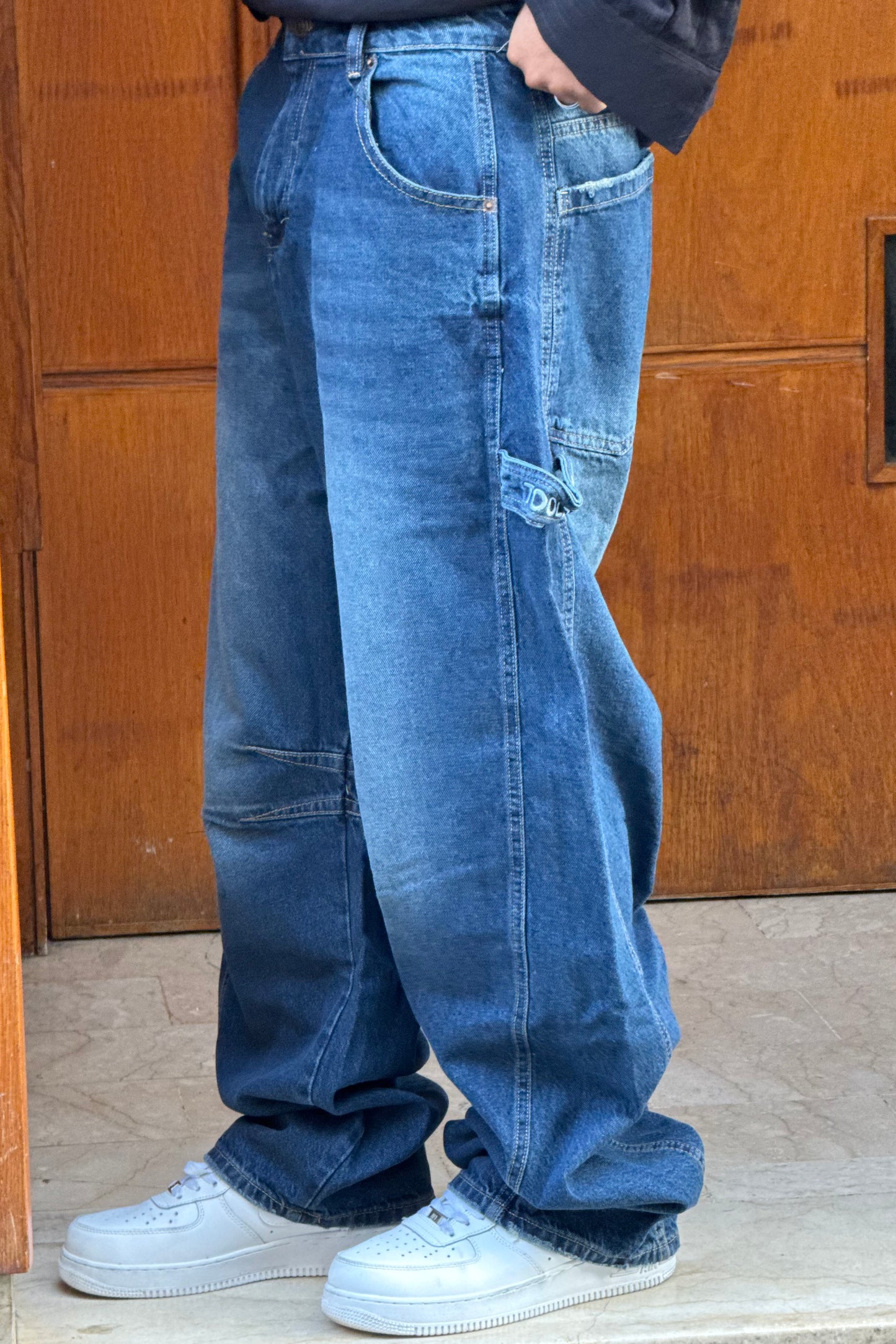 BAGGY JEANS STWD BLEU