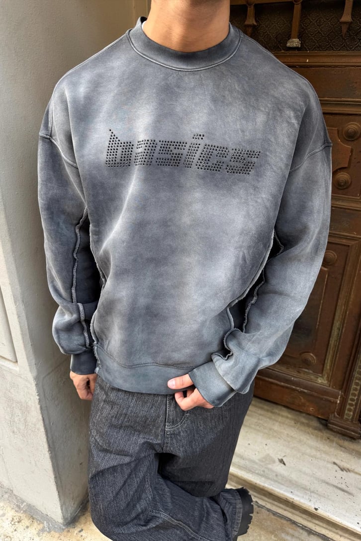 SWEATSHIRT BASIC BLACK E71-98