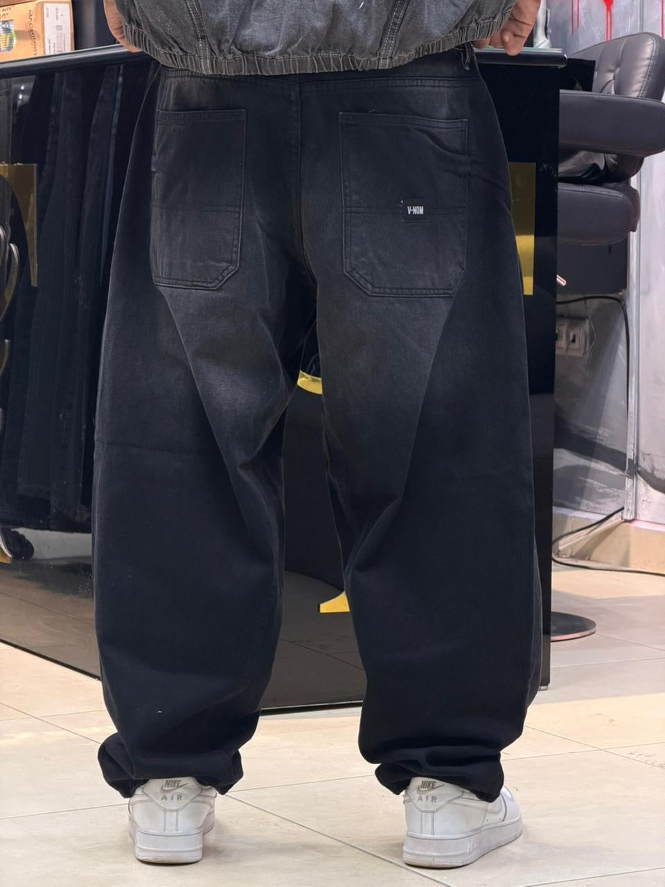 BALLOON FIT JEANS NOIR