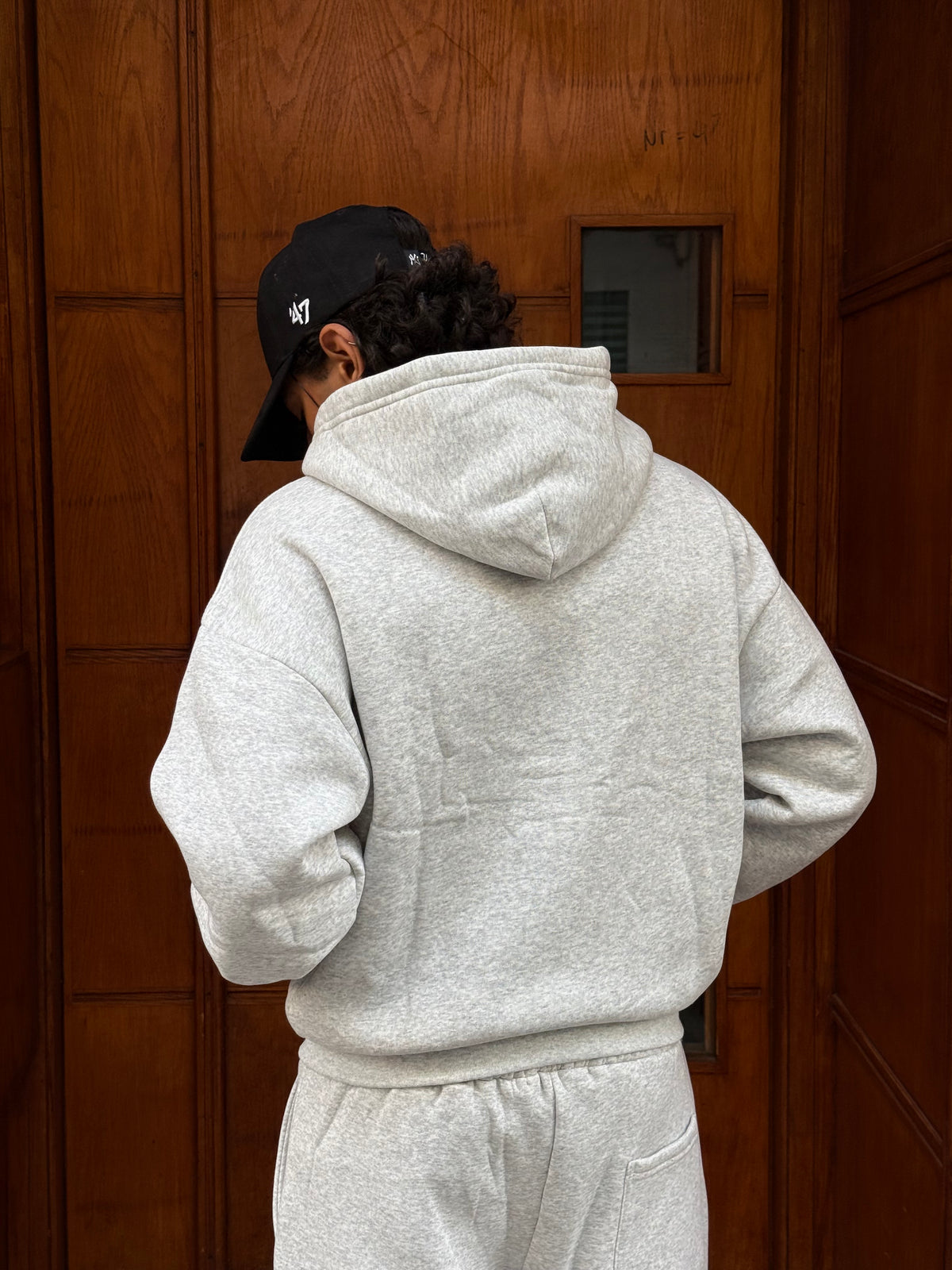HOODIES CROP ZIP BASIC GREY OVX