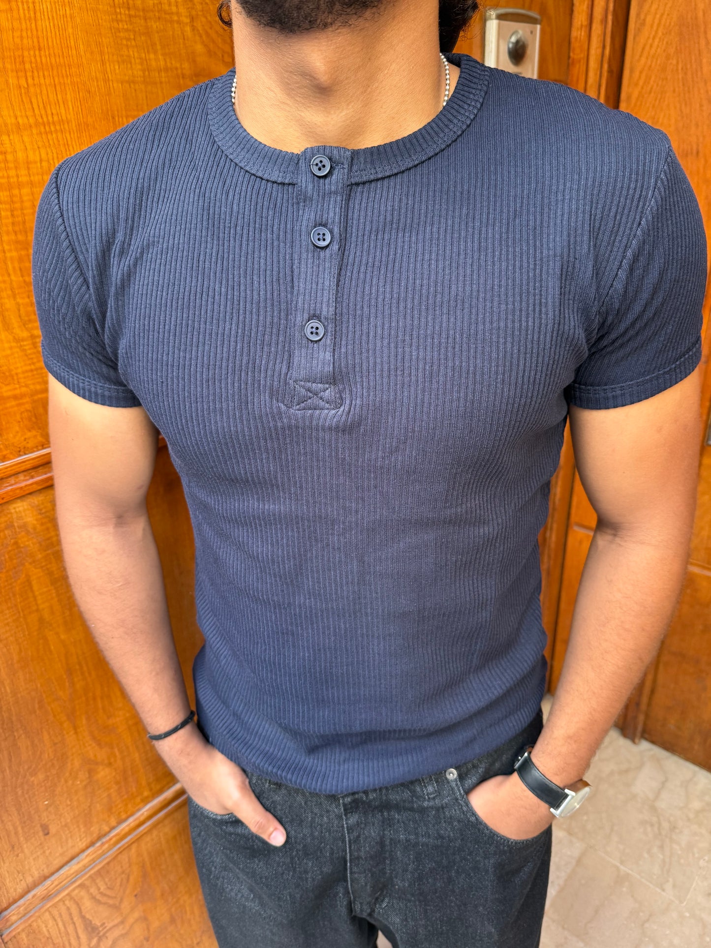 T-SHIRT SLIM FIT BLUE NGR 998