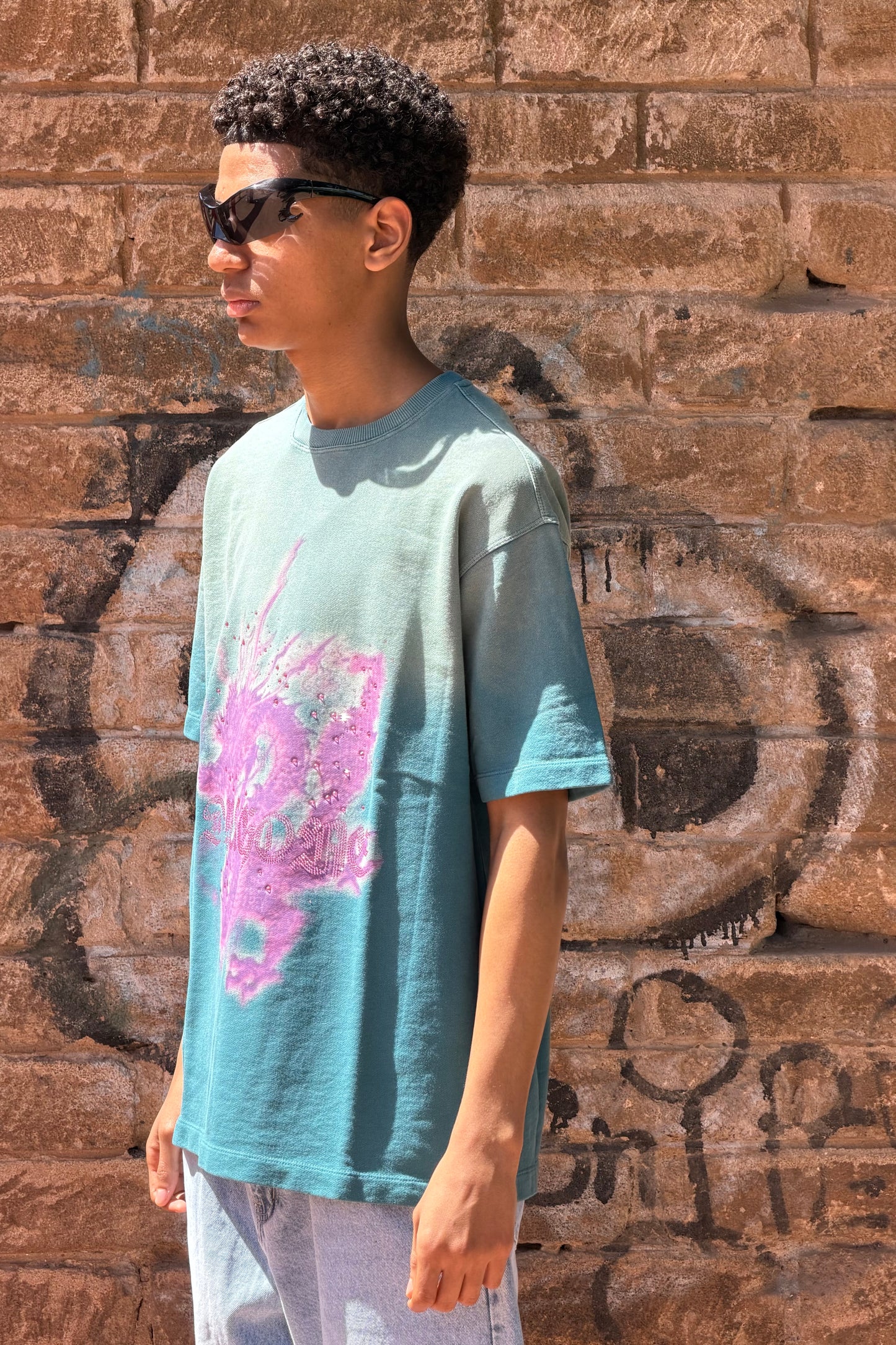 T-SHIRT WASHED DRAGON GREEN