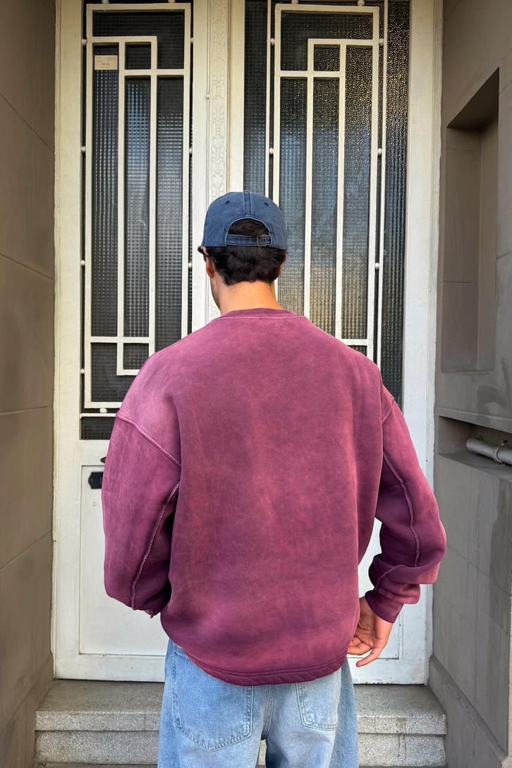 SWEATSHIRT BASIC BURGUNDY E71-98