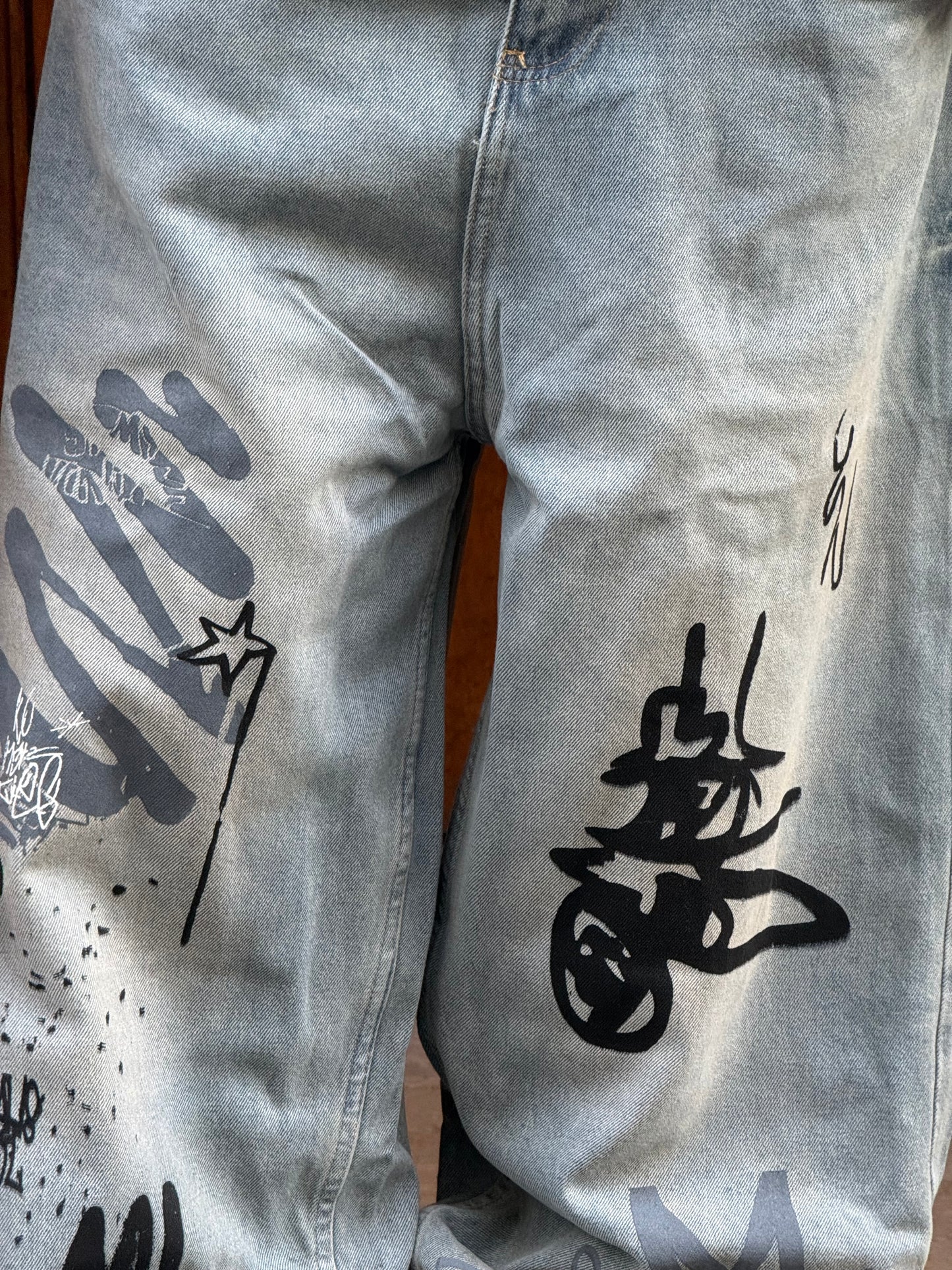 SUPPER BAGGY JEANS GRAFFITI DIRTY