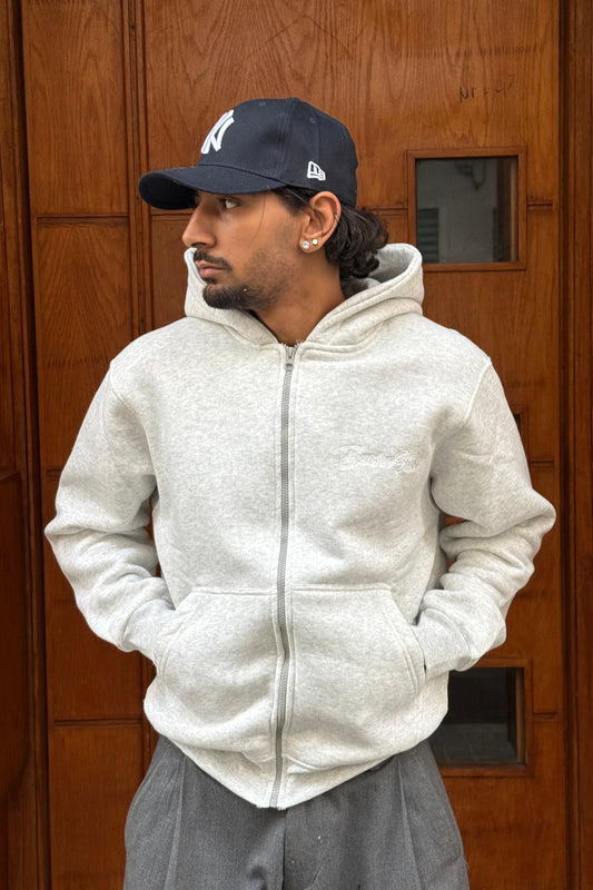 HOODIES ZIP BARRIER STATE GREY BL