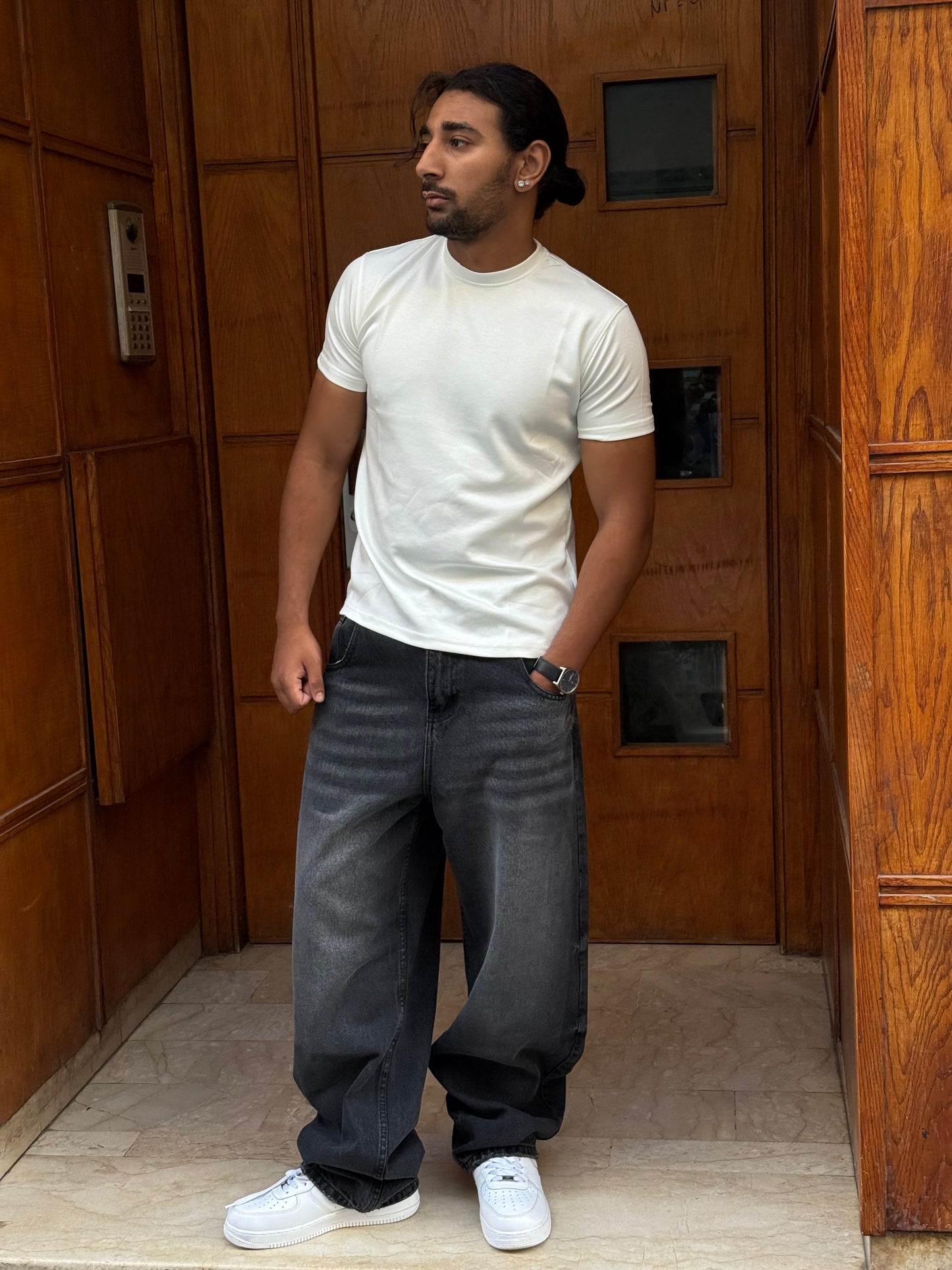 T-SHIRT BASIC SLIM FIT WHITE NGR 999