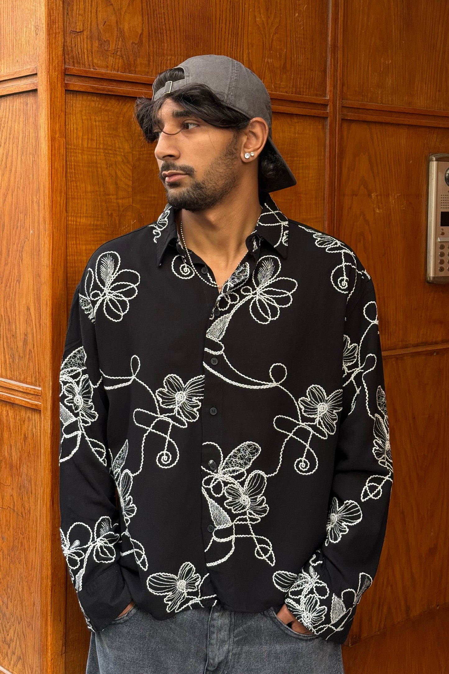 CHEMISE FLAWER NGR BLACK 009