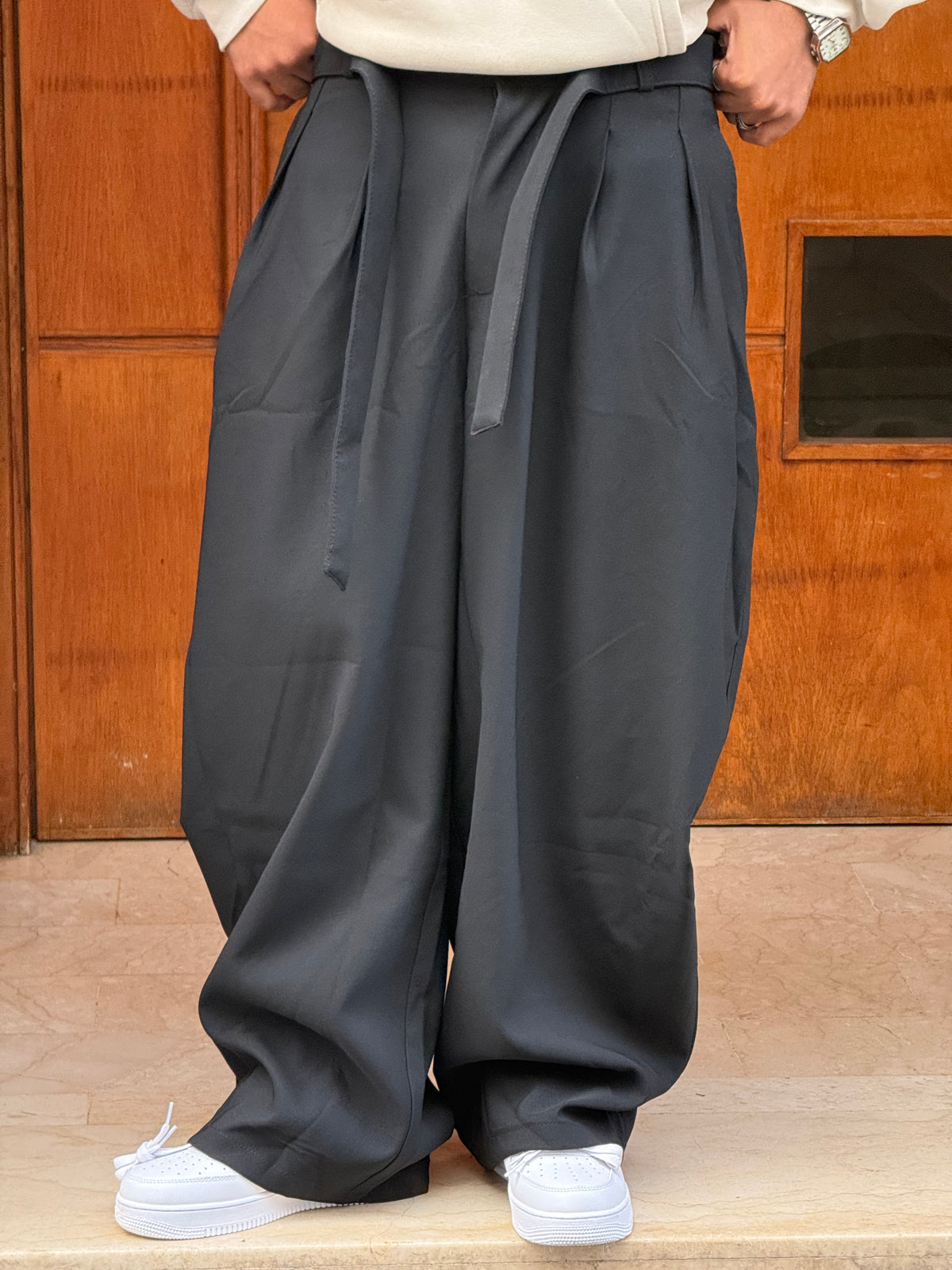 TROUSER PANTS OVERSIZE (BLACK) V80-38