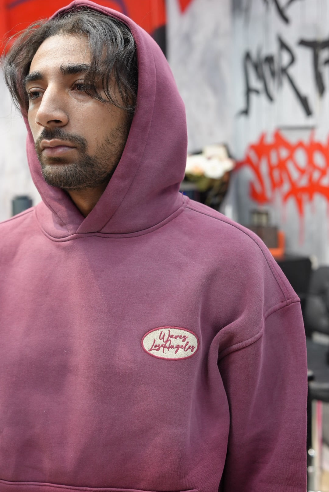 HOODIES LOS ANGELES RED V70-98